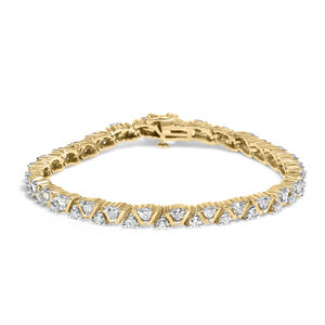 14K Yellow Gold Round-Cut Diamond Bracelet (4.00 cttw, H-I Color, I1-I2